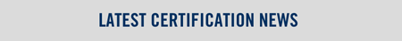 Latest Certification News
